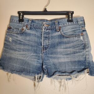Levi's Womens Cut Off Denim 501 Shorts Light Wash Size 27